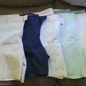 Talbots Women's Shorts in Navy, White, and Light Blue